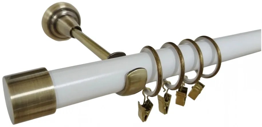Galerie simpla DOP /25 - alb/aur antic (Alege marime: 360 cm)