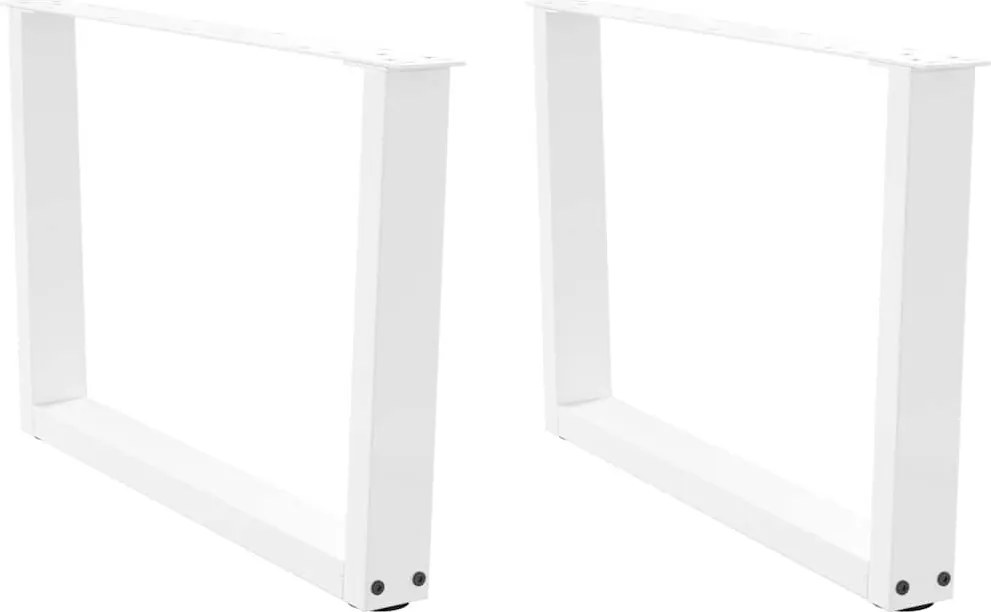 vidaXL Picioare pentru măsuță de cafea în formă de V, 2 buc., alb, 70x(42-43,3) cm, oțel
