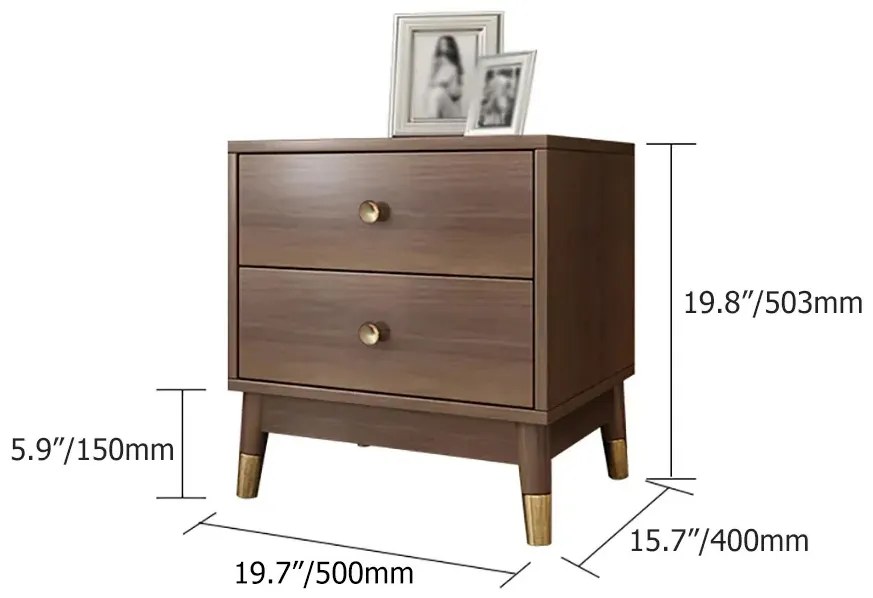 Noptieră stil Modern în nuanța de Nuc DEPRIMO 33766 - eleganță și funcționalitate pentru dormitor by Deprimo