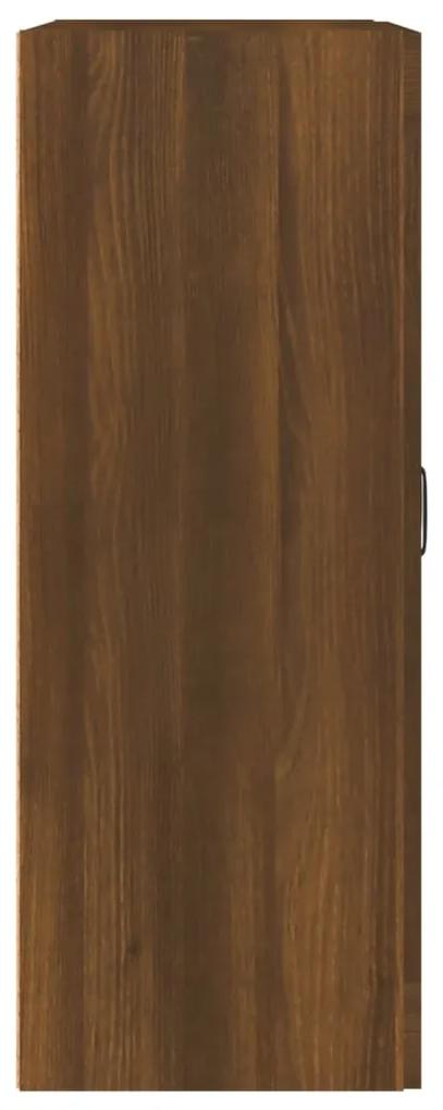 Dulap de perete suspendat, stejar maro, 69,5x32,5x90 cm 1, Stejar brun