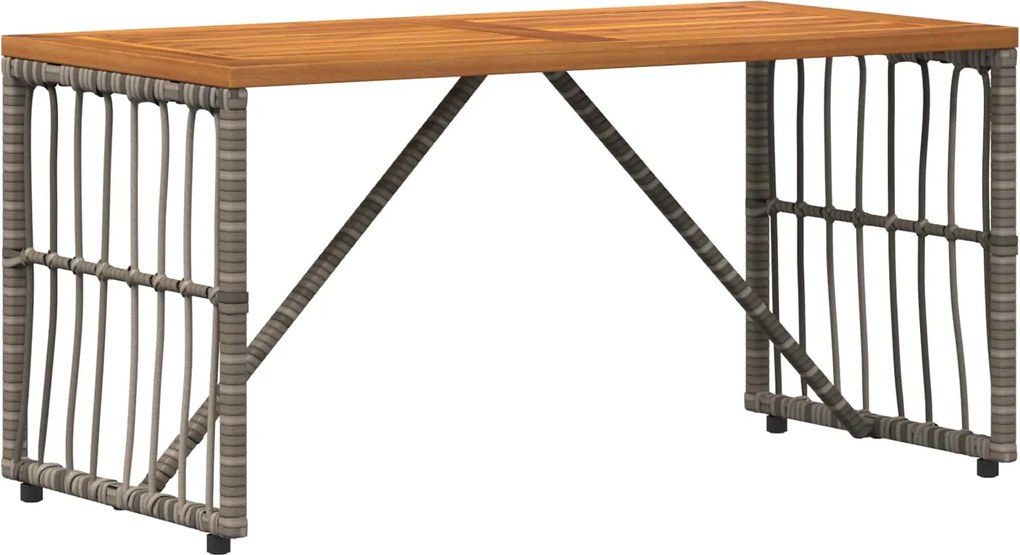 vidaXL Masă de exterior Gri 80 x 40 x 40 cm Oțel și Poliratan