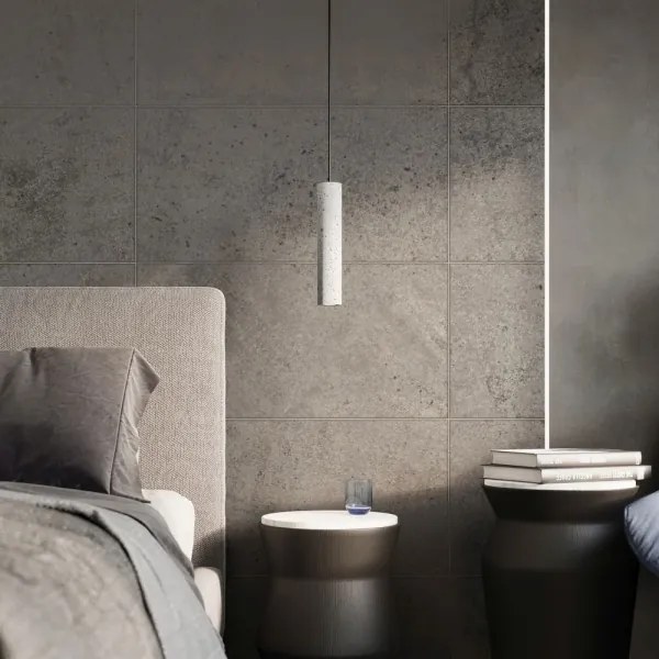 Sollux SL.0654 - Lustr LUVO 2xGU10/40W/230V beton/negru pe cablu