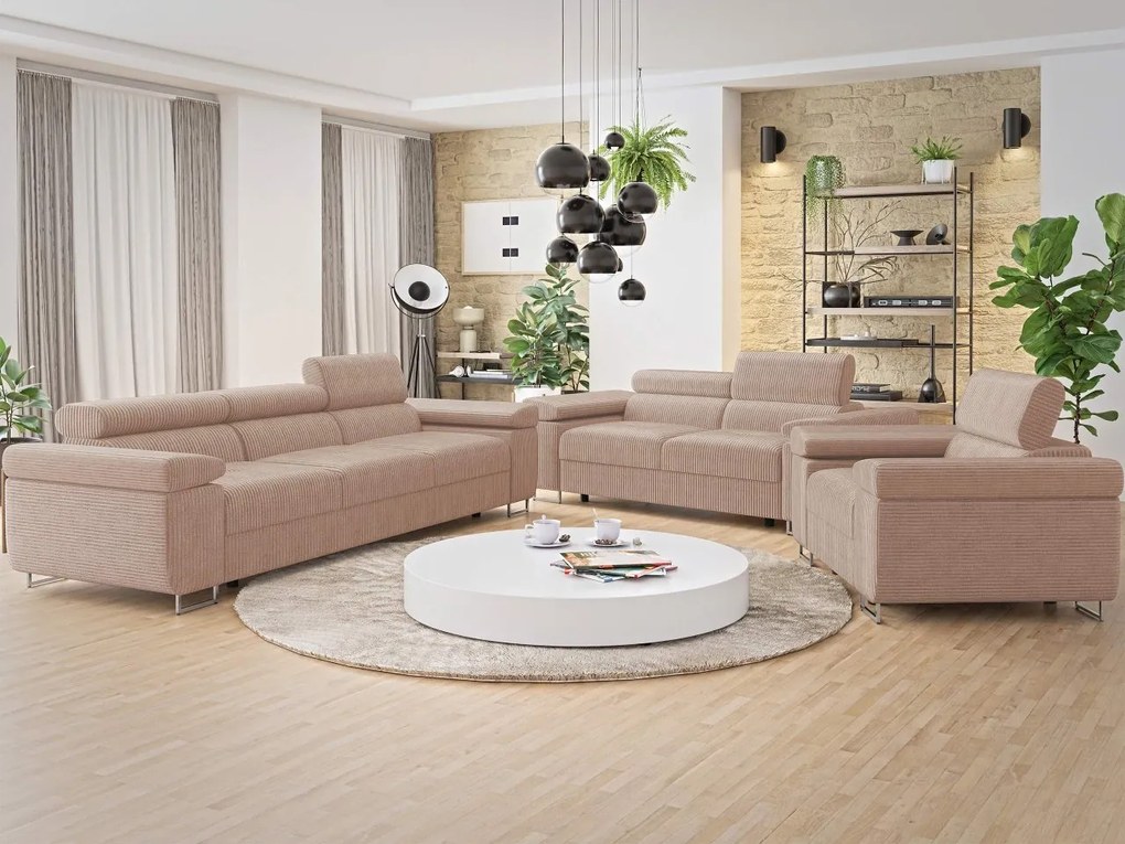 Set canapea fotoliu 3+2+1 Terazuro 3+2+1 S (maro deschis) . Promo -17%. 1105847