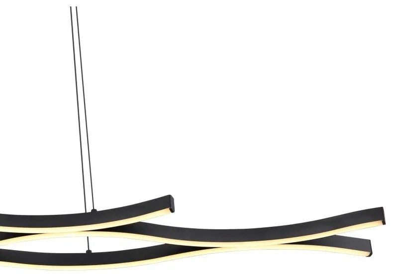 Lustra LED suspendata design modern Geronimo negru
