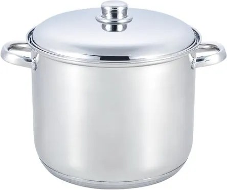 Oala inox Grunberg 5 litri, fund triplu,20 cm, capac inox