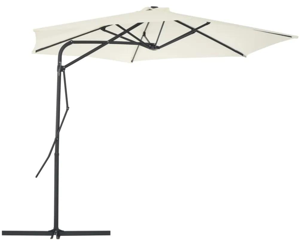 Umbrela soare de exterior cu stalp din otel, nisipiu, 300 cm Nisip