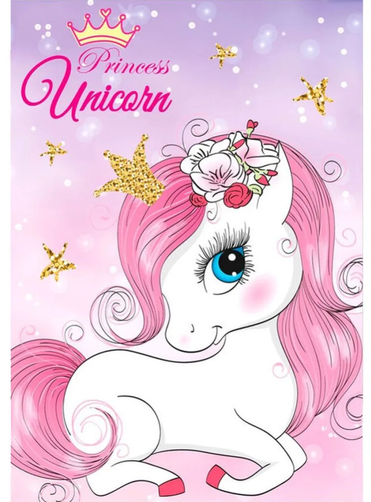 Unicorn Princess pătură polară 100x140cm