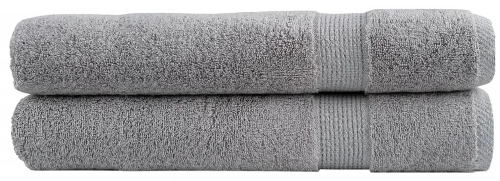 vidaXL Prosoape premium SOLUND 2 buc gri 100x200cm 600gsm