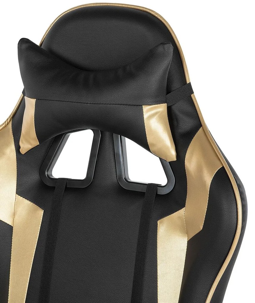 Scaun de birou Kite (negru + auriu). 1011253