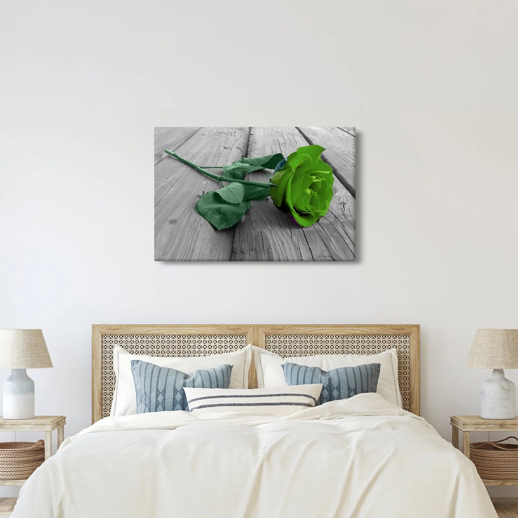 Tablou - Trandafir verde (90x60 cm)