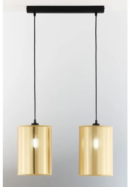 Jupiter 2091 - Lustru suspendat pe cablu CORTINA 2xE27/15W/230V, auriu/negru