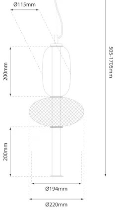 Lustră LED pe cablu ARAME LED/23W/230V d. 22 cm negru