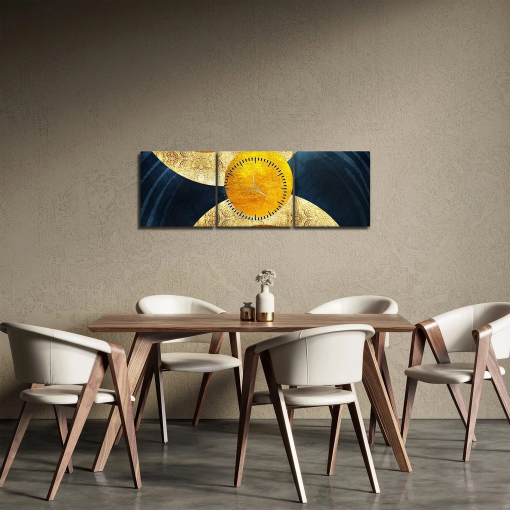 Tablou - Cercuri (cu ceas) (90x30 cm)