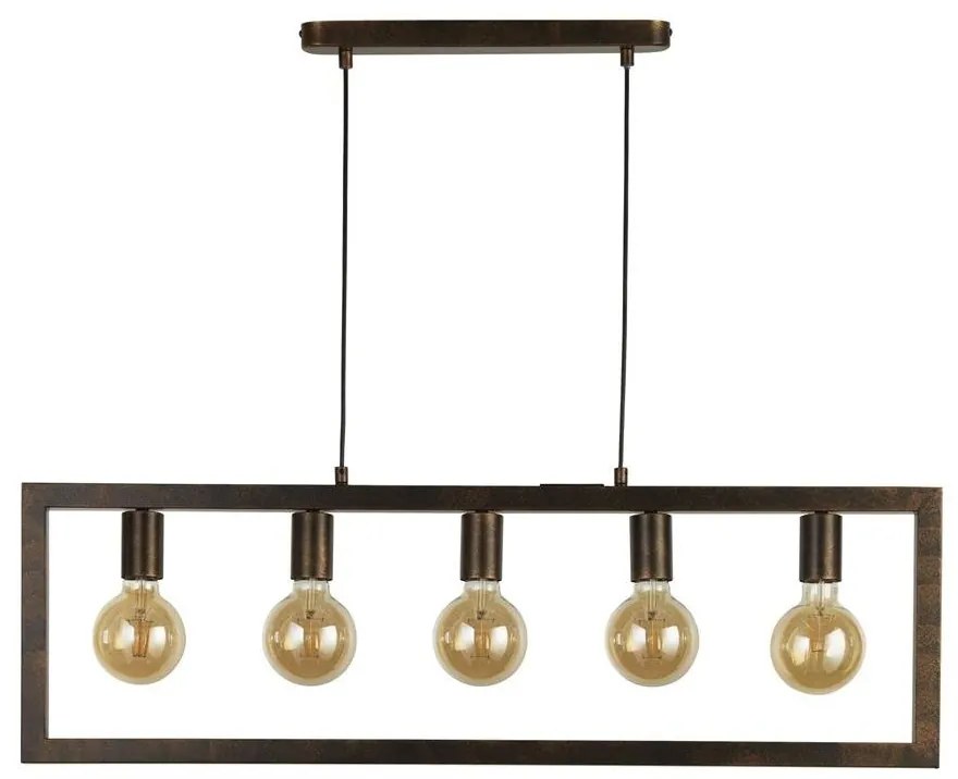 Lustra rustica cu 5 surse de lumina Oblong