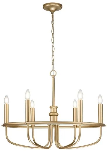 Lustră pe lanț Kichler KL-CAPITOL-HILL6-PNBR CAPITOL HILL 6xE14/40W/230V