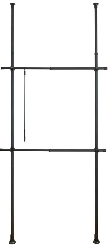 Suport pentru haine negru telescopic din metal Herkules – Wenko