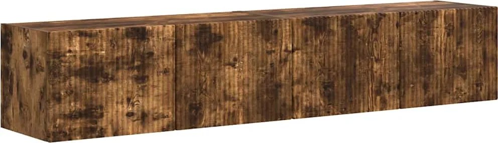 vidaXL Dulap TV de perete 2 pcs Stejar fumuriu 60 x 31 x 29.5 cm