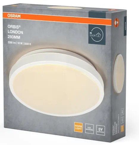 Osram - Plafonieră LED ORBIS LONDON, 16 W, 230 V, Ø 28 cm, albă