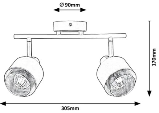 Spot Rabalux 2xE14/40W/230V