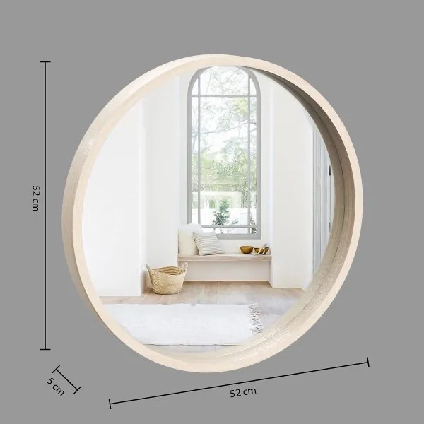 Oglindă de perete Atmosphera OLAV d. 52 cm paulovnia