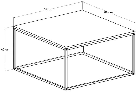 Măsuță de cafea 42x80 cm negru