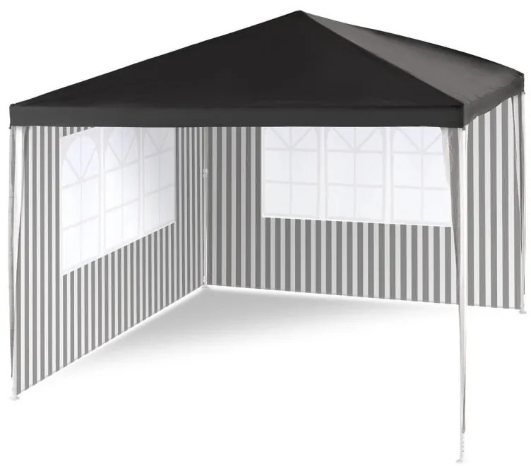 Cort de grădină - antracit, 3 x 3 m + 2 laturi