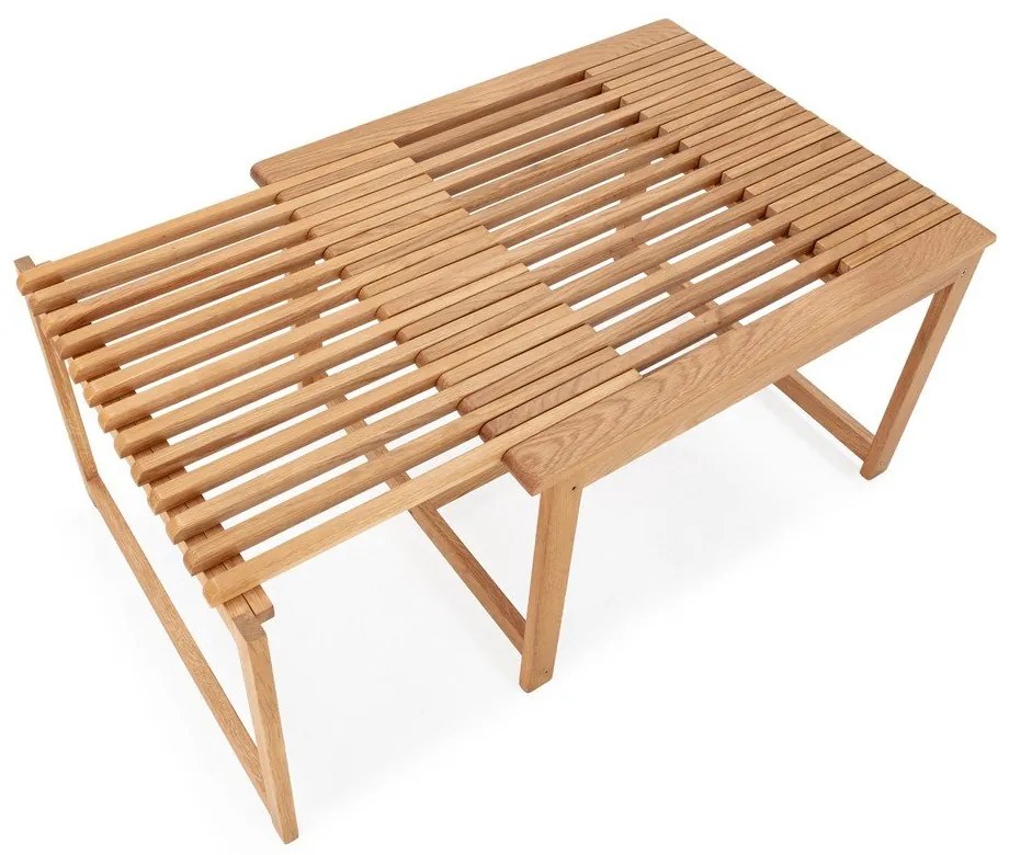 Măsuță de cafea în culoare naturală din lemn de stejar 60x70 cm Unai – MOME