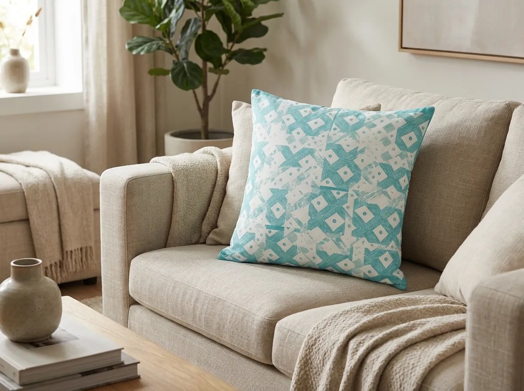 Fata de perna TRIBAL 45x45 cm, albastru