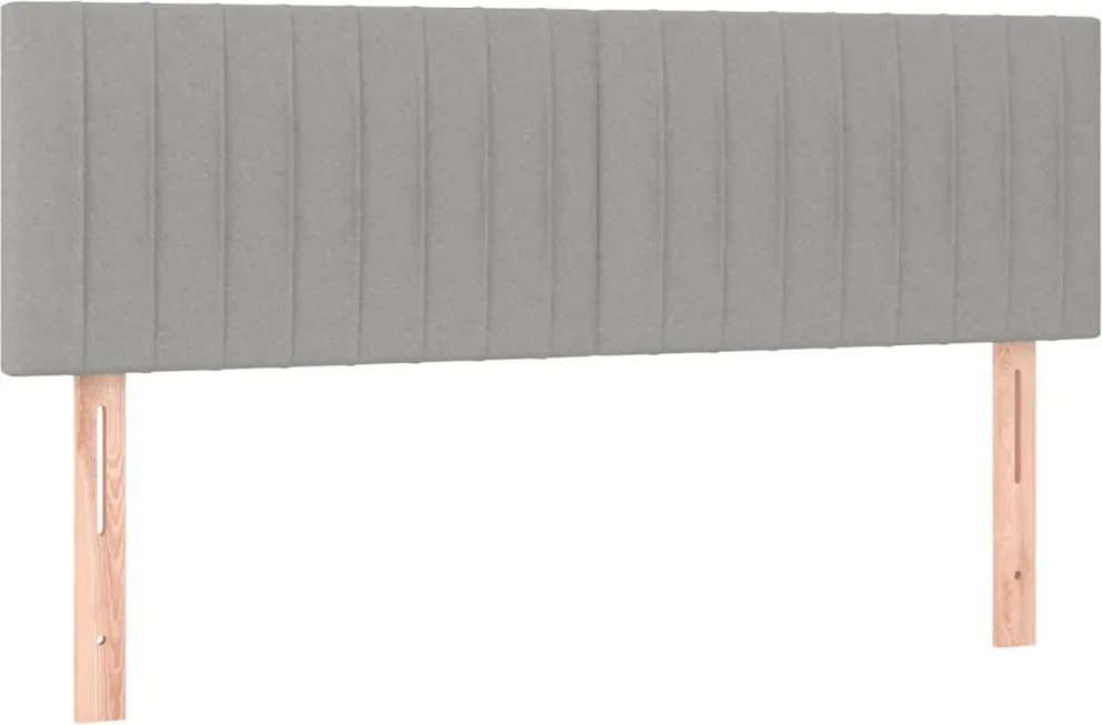 vidaXL Tăblii de pat, gri deschis, 144x5x78/88 cm, textil