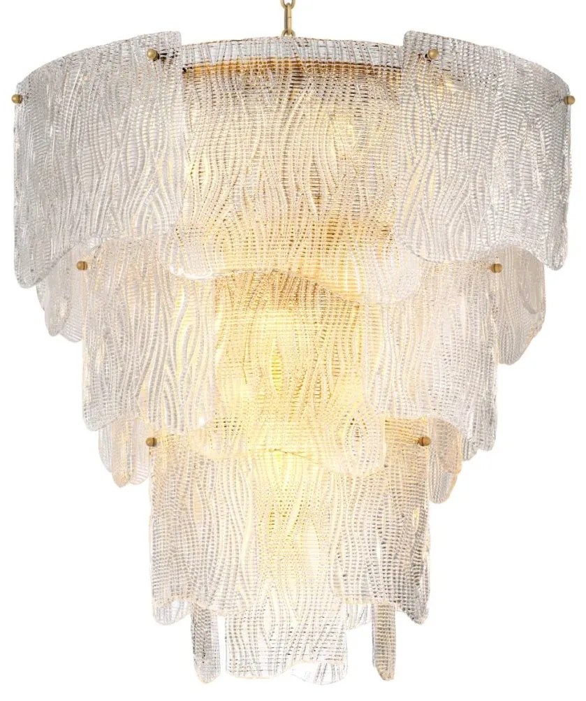 Candelabru LUX design deosebit Asinara L, sticla texturata