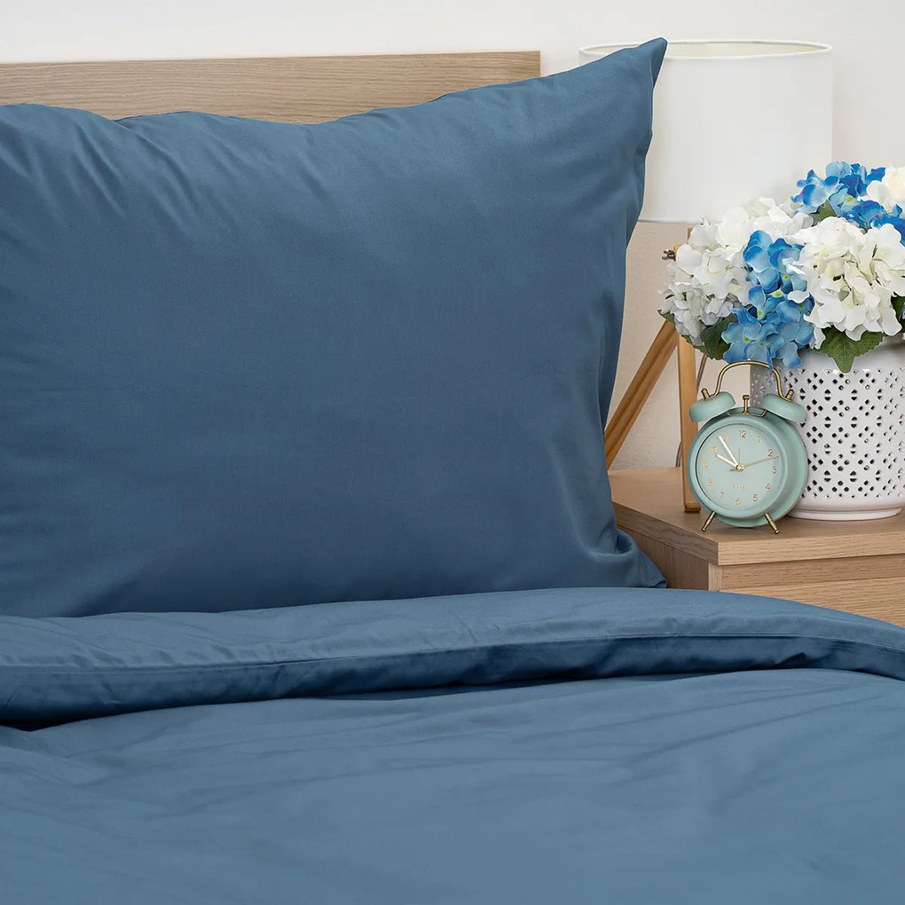 4Home Lenjerie de pat din satin Sea Blue, 140 x 220 cm, 70 x 90 cm