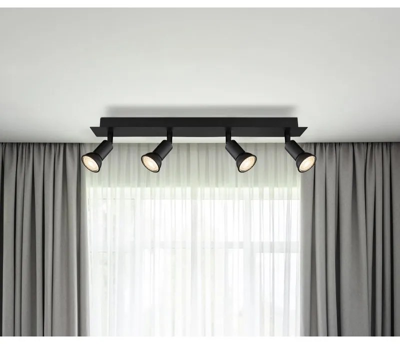 Plafoniera 4L design modern Drew negru