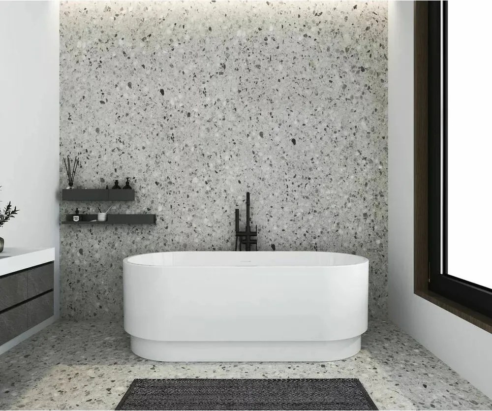 Cada freestanding Rune Varmva alb 160x74.5 cm