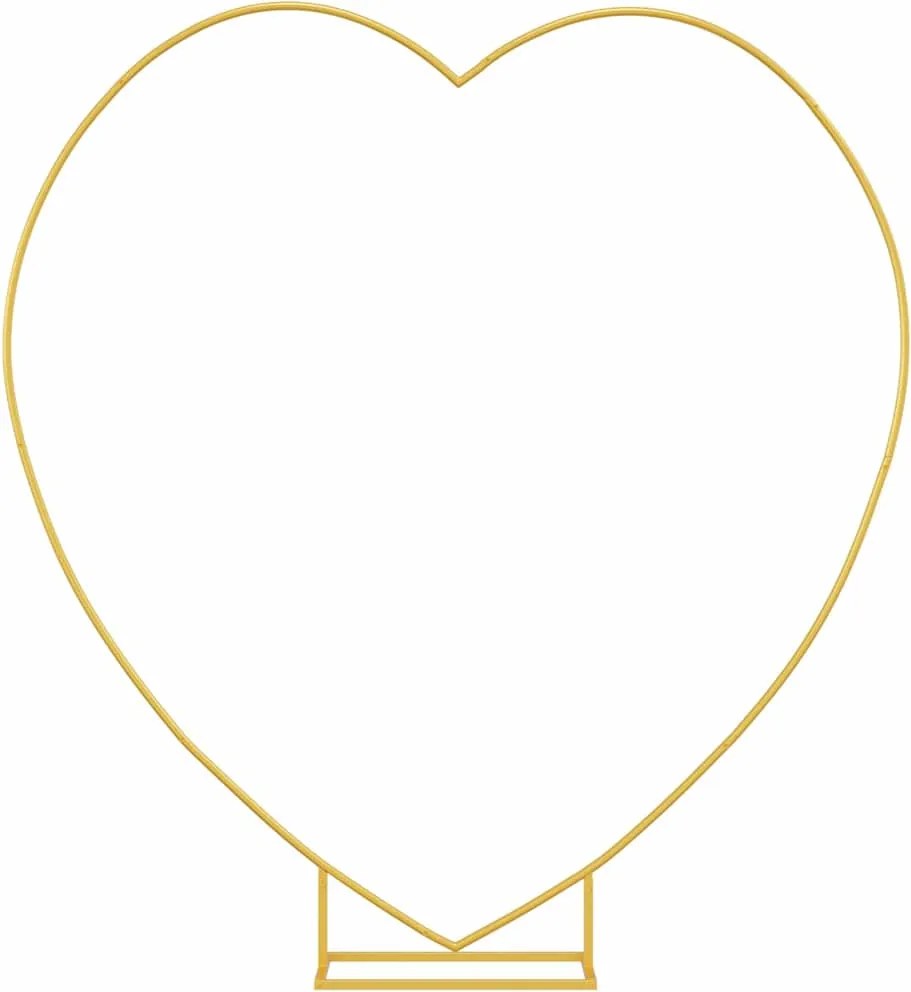 vidaXL Arc de nuntă Auriu 195 x 35 x 211 cm Oțel