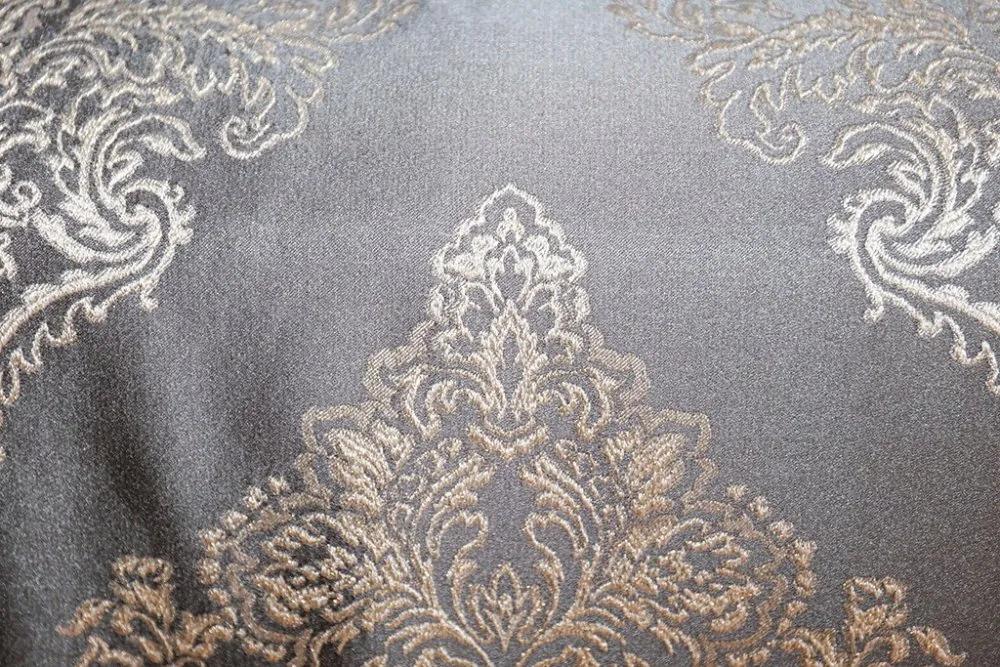 Cuvertură de pat de lux design baroc în culoarea gri auriu Lăţime: 240 cm | Lungime: 240 cm
