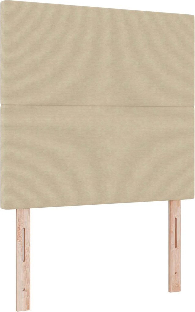 vidaXL Tăblie LED cu benzi LED Gri Verde 90 cm Țesătură din corduroy