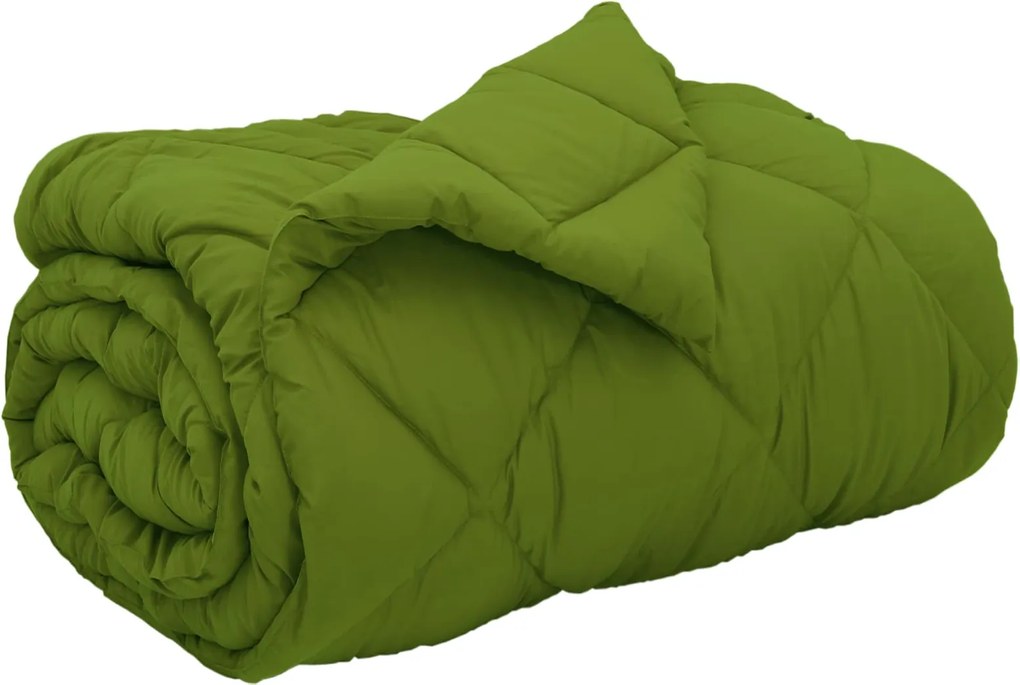 vidaXL Duvet de iarnă Verde 140 x 200 cm Microfibră