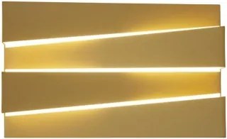 Searchlight 86410GO - Aplică de perete SECTION LED/18W/230V, aurie