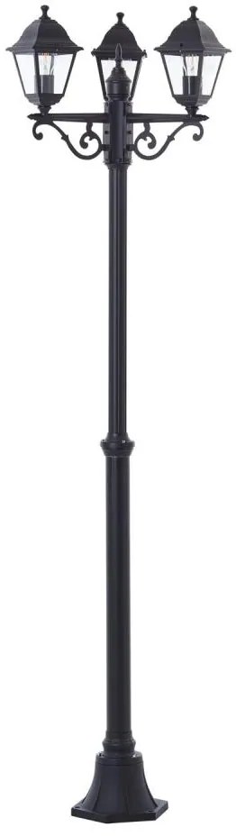 Brilliant - Lampă de exterior NISSIE 3xE27/60W/230V IP44 neagră