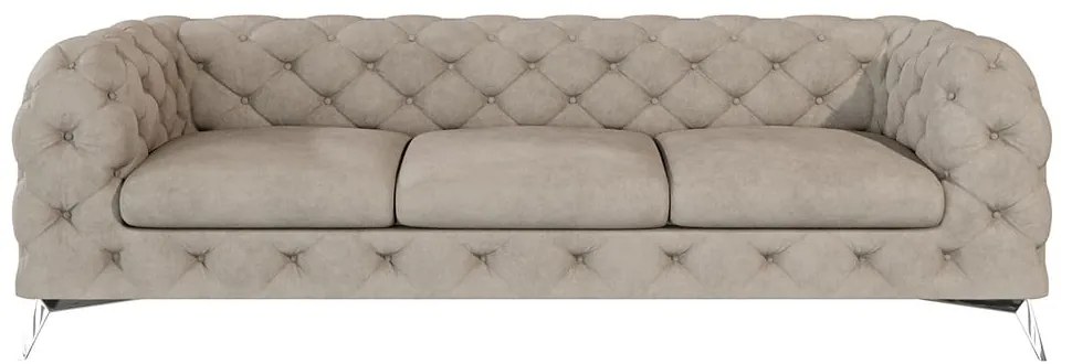 Canapea grej cu tapițerie din catifea 243 cm Chelsea – Ropez