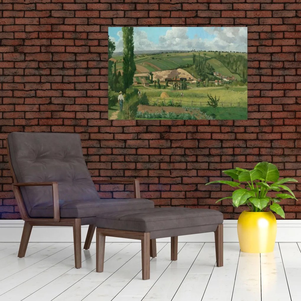 Tablou - Camille Pissarro, Landscape at Les Pâtis, Pontoise, reproducere (90x60 cm)