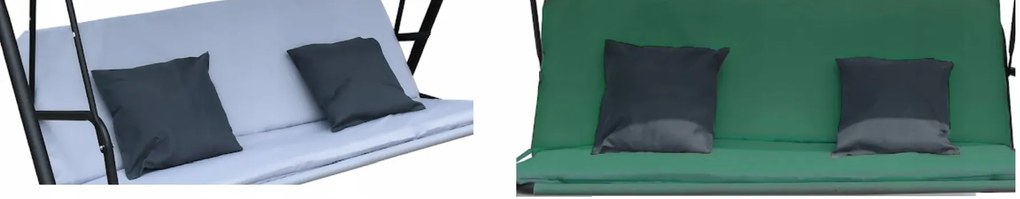 ShopJK LEAGĂN DE GRĂDINĂ GRI DESCHIS + 2 PERNE HO01