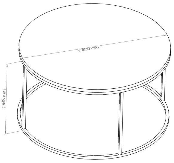 Măsuță de cafea STARTIS 80x45 cm negru
