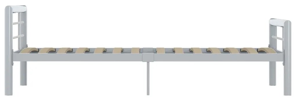 Cadru de pat, gri si alb, 100 x 200 cm, metal Gri si alb, 100 x 200 cm