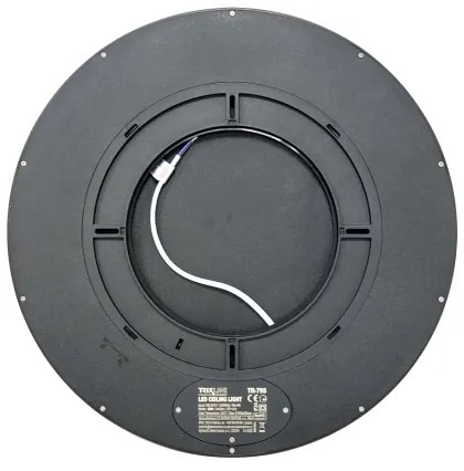 Plafonieră LED 32 W, 230 V, 3000/4000/6500 K, Ø 40 cm, neagră