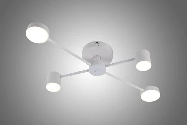 Lustră LED Modernă Alb 9029-4 – Ventilator Și Iluminare Eficientă, Ideală Pentru Living De Lux
