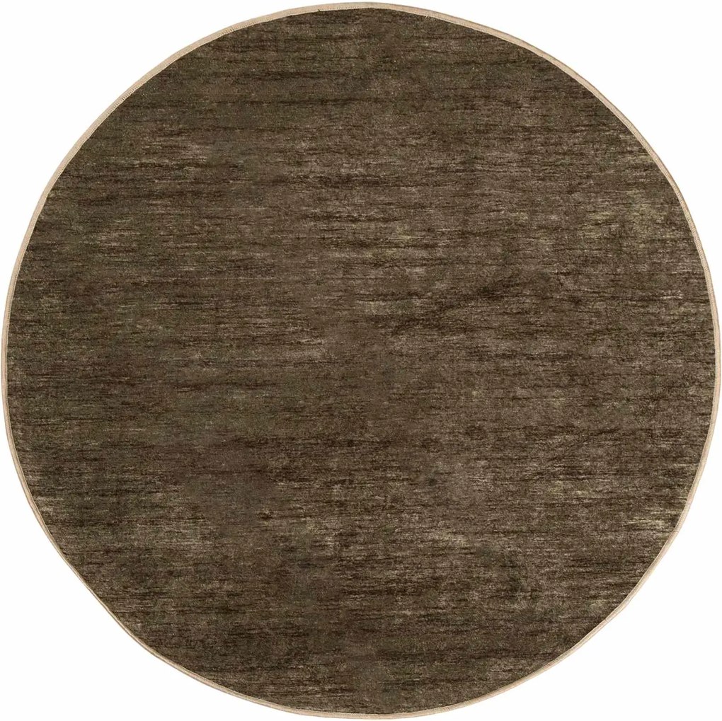 vidaXL Covor Runner MARSA Verde Pădure Ø 120 cm Poliester și PVC