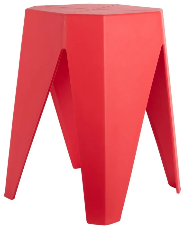 Scaun roșu din plastic Cherish – Leitmotiv