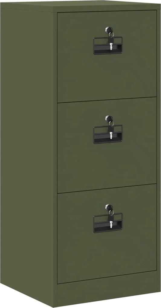 vidaXL Dulap pentru Fișiere cu raft Verde măsliniu 44 x 50 x 106.5 cm