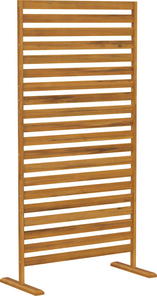 Outsunny Paravan din lemn 170x80 cm Paravan separator de spații Grilaj pentru exterior Grădină Curte Terasă Maro | Aosom Romania